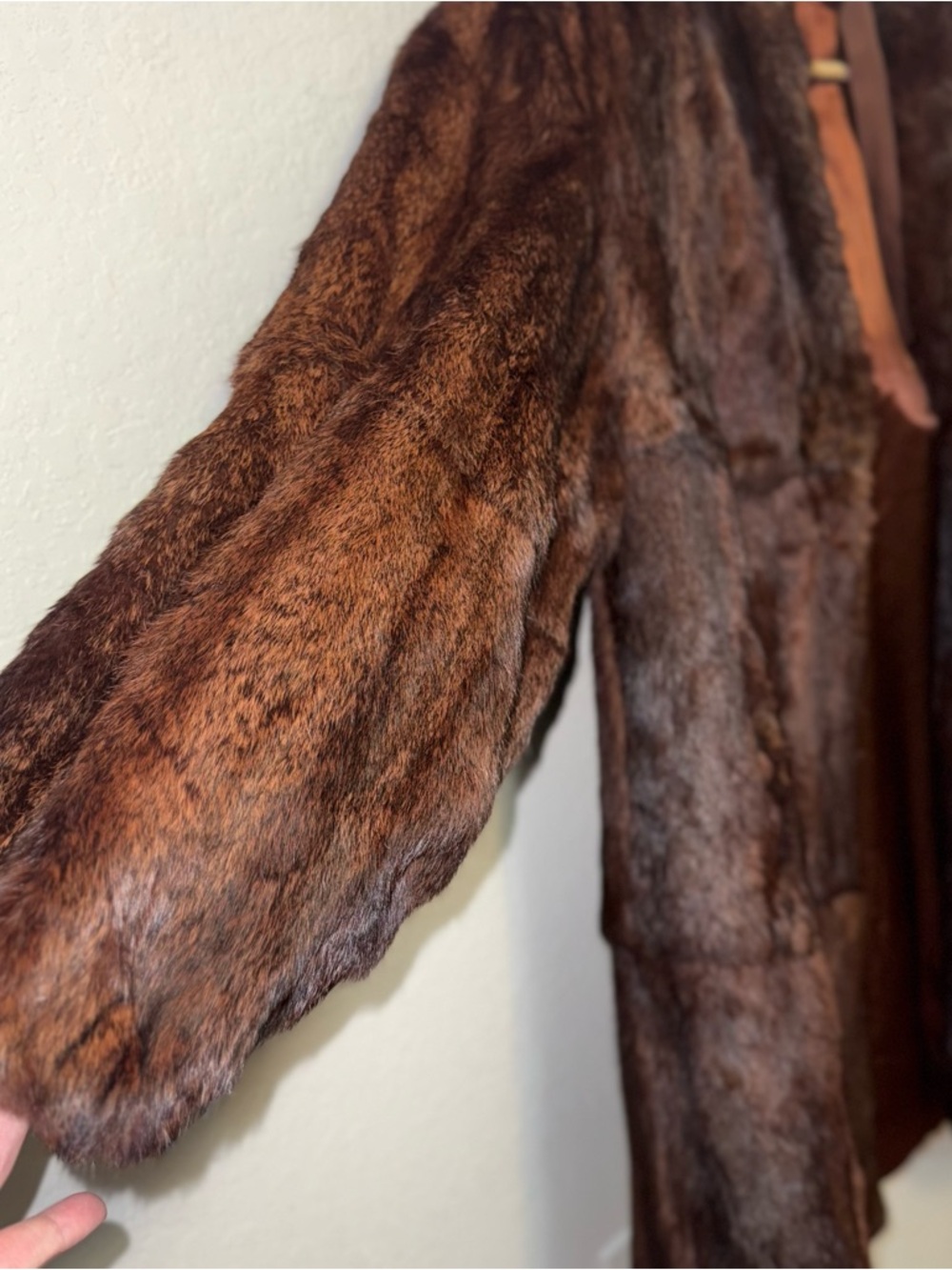 Vintage Mink Fur Coat Real Fur Brown Carol Brent 60s Mid Length Classic Coat - Picture 5 of 16